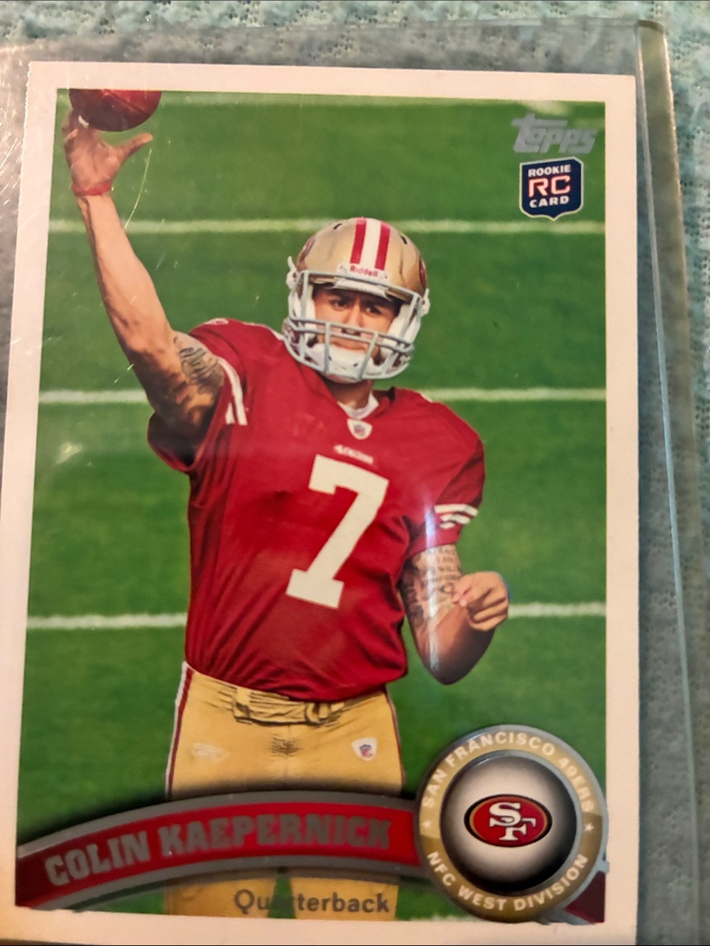 Topps Colin Kaepernick Football Card - Red & Gold